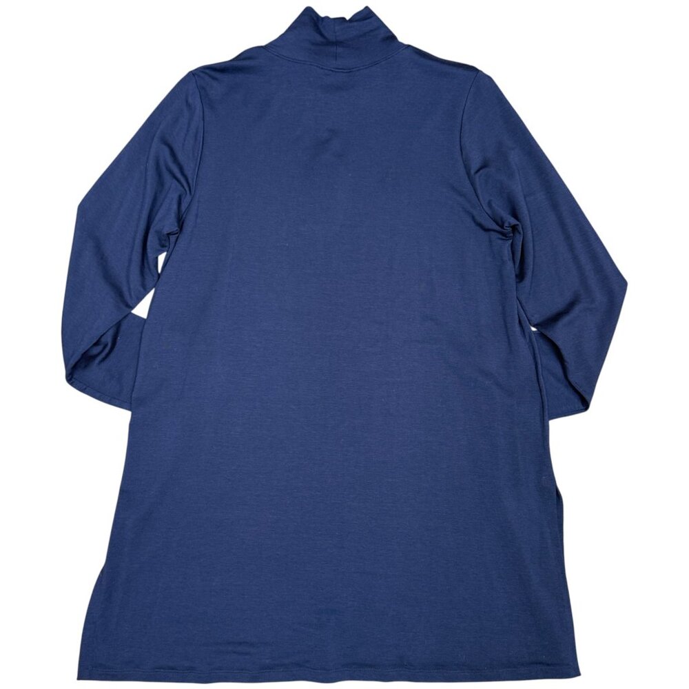 EILEEN FISHER Women's NEW! Tencel Stretch Terry Mock Neck Tunic | Size Large - Picture 5 of 11